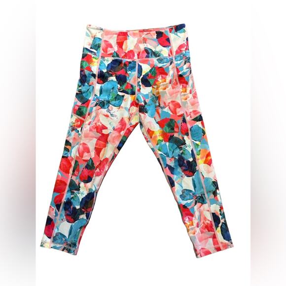 ZYIA Pants - Zyia Active Women’s Size 8/10 Capri Leggings with Zip Pockets Brightly Colored